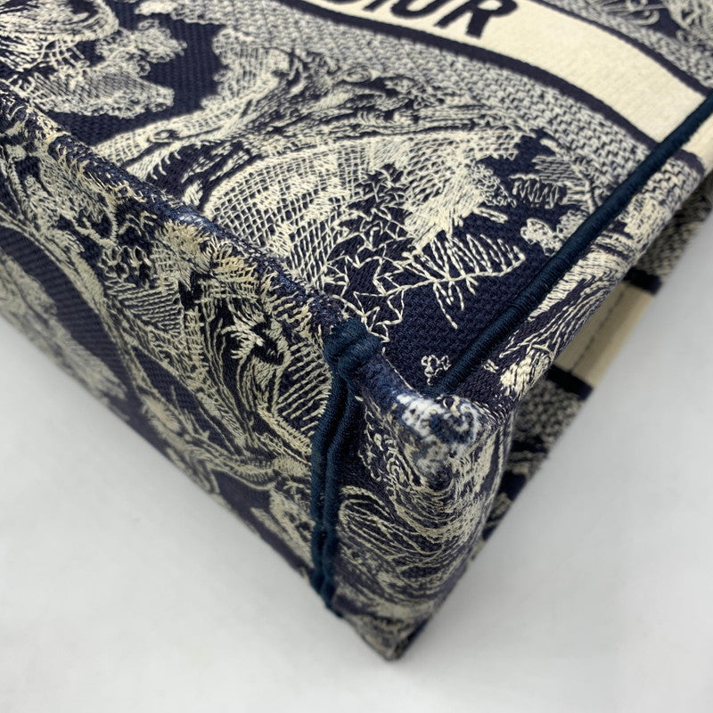 【現状渡し品】【レディース】 CHRISTIAN DIOR クリスチャンディオール MIDIUM BOOK TOTE 50-MA-1201 ミディアム ブックトート バッグ カバン 180-260522-ko-12-tei カラー：ネイビー系/ホワイト系 万代Net店