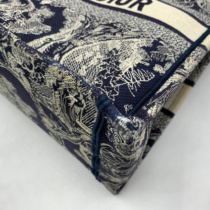 【現状渡し品】【レディース】 CHRISTIAN DIOR クリスチャンディオール MIDIUM BOOK TOTE 50-MA-1201 ミディアム ブックトート バッグ カバン 180-260522-ko-12-tei カラー：ネイビー系/ホワイト系 万代Net店
