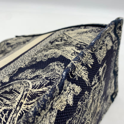 【現状渡し品】【レディース】 CHRISTIAN DIOR クリスチャンディオール MIDIUM BOOK TOTE 50-MA-1201 ミディアム ブックトート バッグ カバン 180-260522-ko-12-tei カラー：ネイビー系/ホワイト系 万代Net店