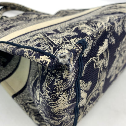 【現状渡し品】【レディース】 CHRISTIAN DIOR クリスチャンディオール MIDIUM BOOK TOTE 50-MA-1201 ミディアム ブックトート バッグ カバン 180-260522-ko-12-tei カラー：ネイビー系/ホワイト系 万代Net店