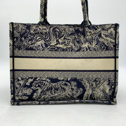 【現状渡し品】【レディース】 CHRISTIAN DIOR クリスチャンディオール MIDIUM BOOK TOTE 50-MA-1201 ミディアム ブックトート バッグ カバン 180-260522-ko-12-tei カラー：ネイビー系/ホワイト系 万代Net店