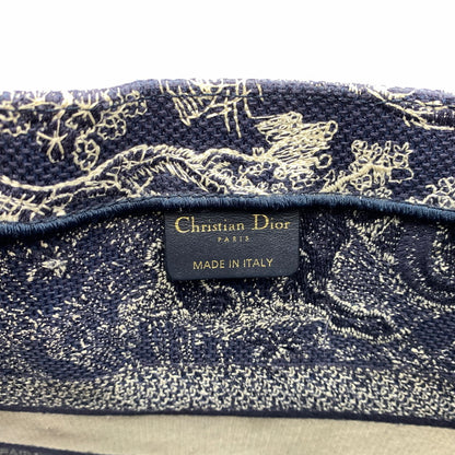 【現状渡し品】【レディース】 CHRISTIAN DIOR クリスチャンディオール MIDIUM BOOK TOTE 50-MA-1201 ミディアム ブックトート バッグ カバン 180-260522-ko-12-tei カラー：ネイビー系/ホワイト系 万代Net店
