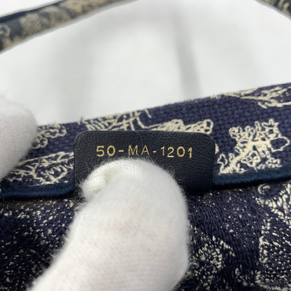 【現状渡し品】【レディース】 CHRISTIAN DIOR クリスチャンディオール MIDIUM BOOK TOTE 50-MA-1201 ミディアム ブックトート バッグ カバン 180-260522-ko-12-tei カラー：ネイビー系/ホワイト系 万代Net店