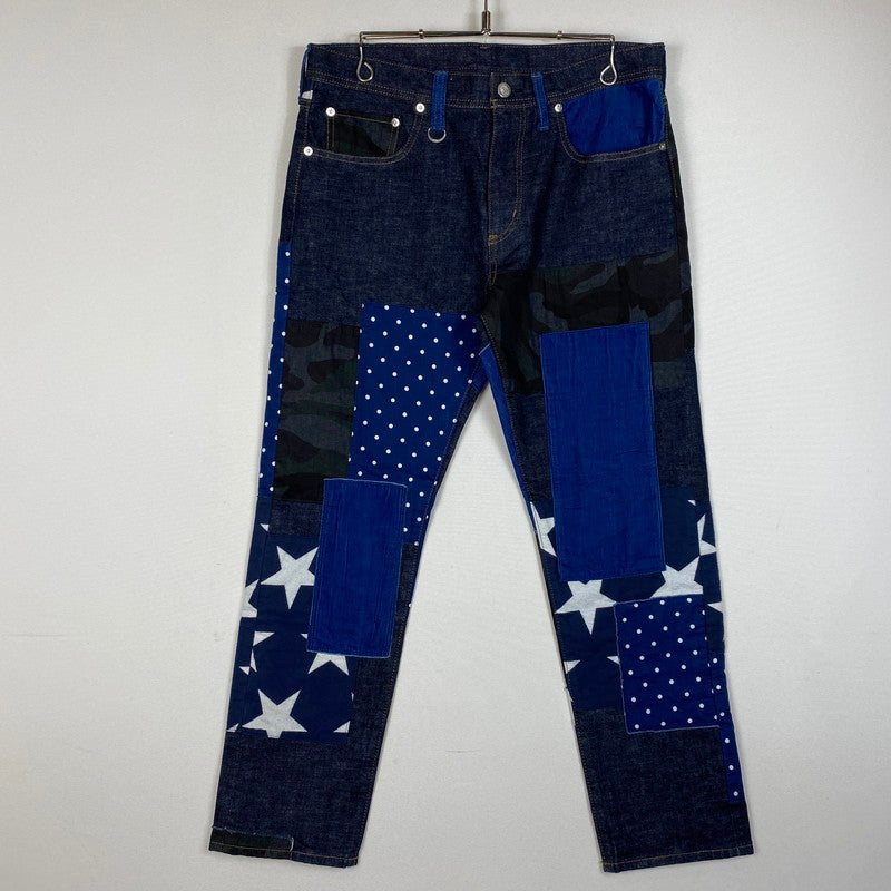 【中古品】【メンズ】 SOPHNET. ソフネット SLIM-FIT ANKLE CUT REPAIR DENIM PANTS SOPH-156031 スリムフィット アンクルカット リペア デニムパンツ ボトムス ジーンズ 153-260716-ss-10-tei サイズ：M カラー：インディゴ 万代Net店