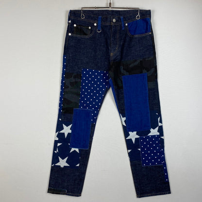 【中古品】【メンズ】 SOPHNET. ソフネット SLIM-FIT ANKLE CUT REPAIR DENIM PANTS SOPH-156031 スリムフィット アンクルカット リペア デニムパンツ ボトムス ジーンズ 153-260716-ss-10-tei サイズ：M カラー：インディゴ 万代Net店