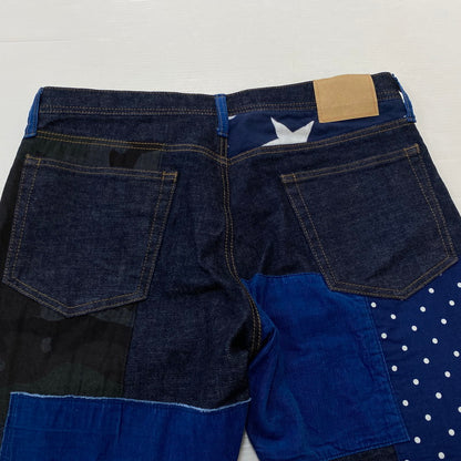 【中古品】【メンズ】 SOPHNET. ソフネット SLIM-FIT ANKLE CUT REPAIR DENIM PANTS SOPH-156031 スリムフィット アンクルカット リペア デニムパンツ ボトムス ジーンズ 153-260716-ss-10-tei サイズ：M カラー：インディゴ 万代Net店