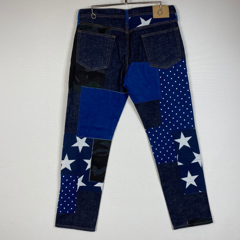 【中古品】【メンズ】 SOPHNET. ソフネット SLIM-FIT ANKLE CUT REPAIR DENIM PANTS SOPH-156031 スリムフィット アンクルカット リペア デニムパンツ ボトムス ジーンズ 153-260716-ss-10-tei サイズ：M カラー：インディゴ 万代Net店