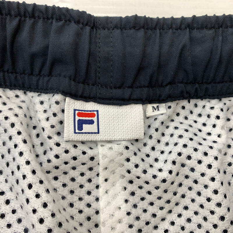 【中古品】【メンズ】 FR2 エフアールツー × FILA フィラ 別注コラボ LOGO NYLON PANTS 1080000000536 ロゴ ナイロン パンツ ボトムス 153-260730-sa-19-tei サイズ：M カラー：ネイビー 万代Net店