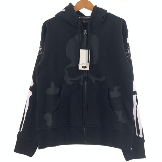 【中古品】【メンズ】 VANSON バンソン × MASTERMIND WORLD マスターマインド ワールド BONE HOODIE MW24C13-SW100 ボーン フーディ トップス プルオーバーパーカー 145-260531-ko-12-tei サイズ：M カラー：ブラック 万代Net店