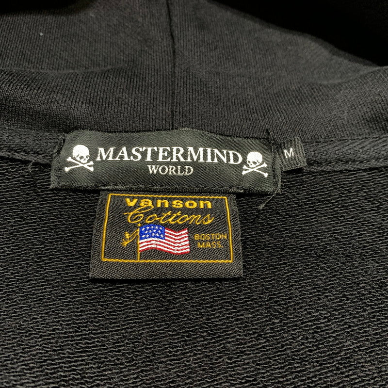 【中古品】【メンズ】 VANSON バンソン × MASTERMIND WORLD マスターマインド ワールド BONE HOODIE MW24C13-SW100 ボーン フーディ トップス プルオーバーパーカー 145-260531-ko-12-tei サイズ：M カラー：ブラック 万代Net店