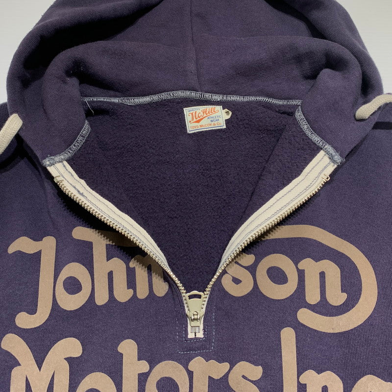 【中古品】【メンズ】 TOYS McCOY トイズマッコイ MCHILL SPORTSWEAR HALFZIP SWEATSHIRT HOODIE TMC1957 ハーフジップ スウェット パーカー トップス プルオーバーパーカー 145-260531-ko-13-tei サイズ：40 カラー：ネイビー 万代Net店
