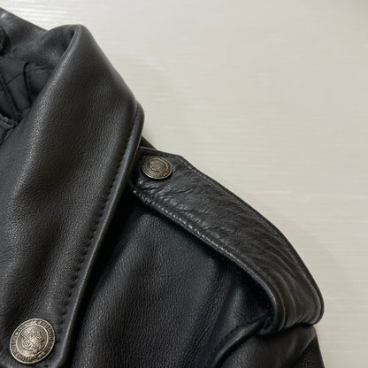 【中古品】【メンズ】 HARLEY DAVIDSON ハーレーダビッドソン COWHIDE LEATHER DOUBLE RIDERES JACKET カウハイドレザー ダブルライダース ジャケット YKKジップ アウター 145-260531-yo-01-tei サイズ：M カラー：ブラック 万代Net店