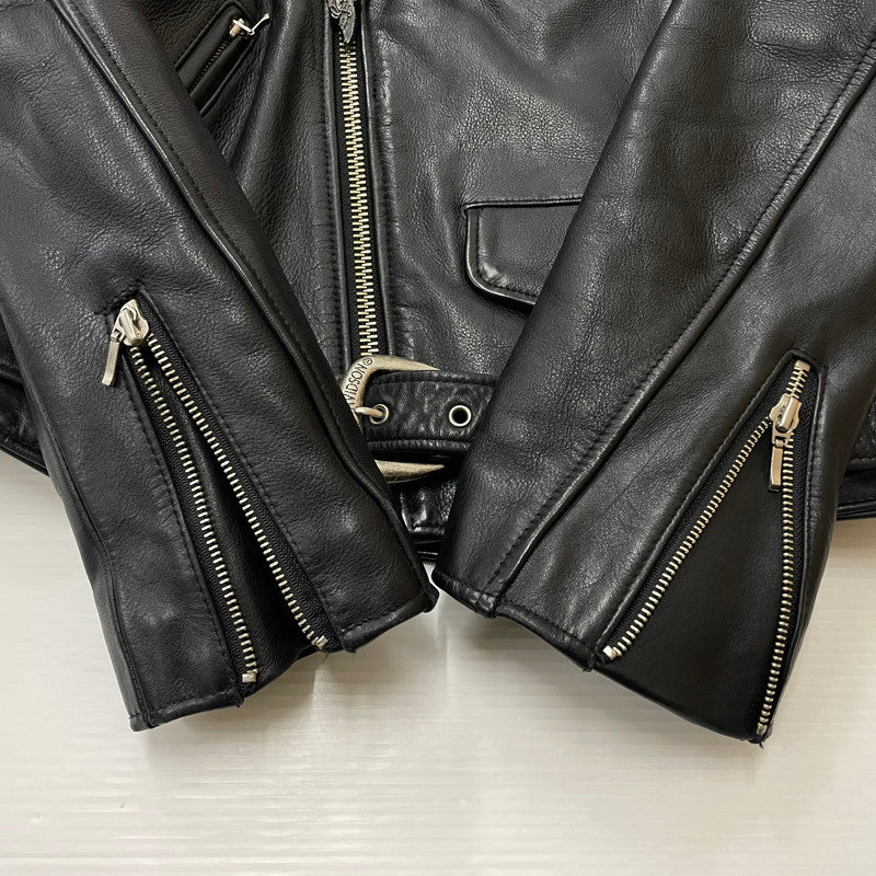 【中古品】【メンズ】 HARLEY DAVIDSON ハーレーダビッドソン COWHIDE LEATHER DOUBLE RIDERES JACKET カウハイドレザー ダブルライダース ジャケット YKKジップ アウター 145-260531-yo-01-tei サイズ：M カラー：ブラック 万代Net店