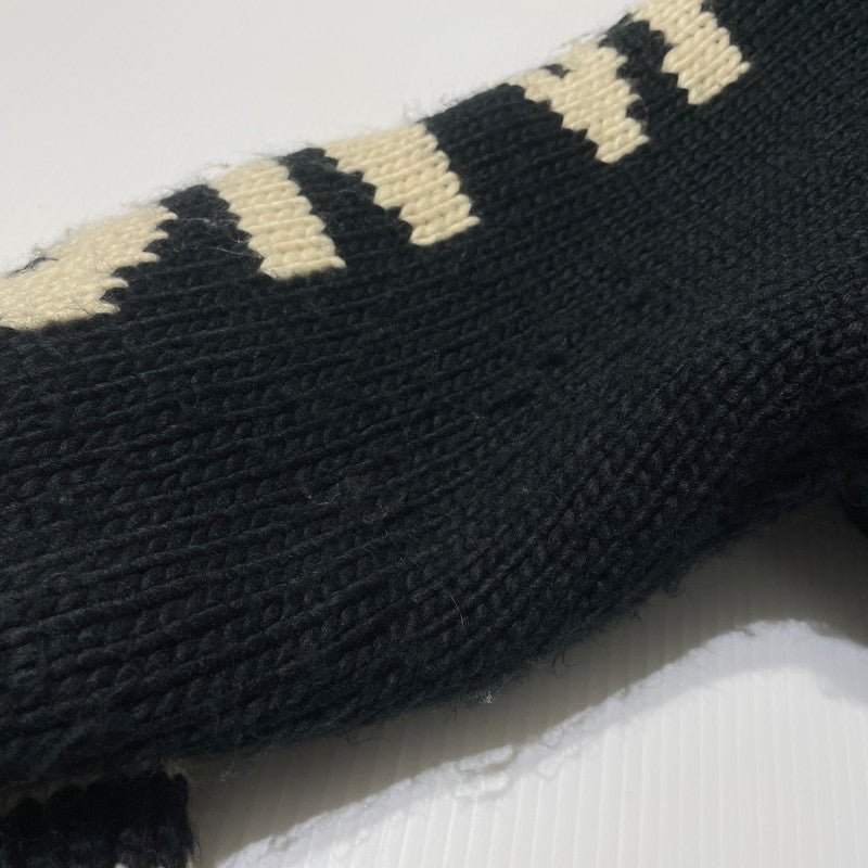 【中古品】【メンズ】 VANSON バンソン SKULL CROSS BONES ZIP KNIT JACKET スケルトン クロス ボーンズ ジップ ニット ジャケット アウター 145-260617-sa-12-tei サイズ：XL カラー：ブラック 万代Net店