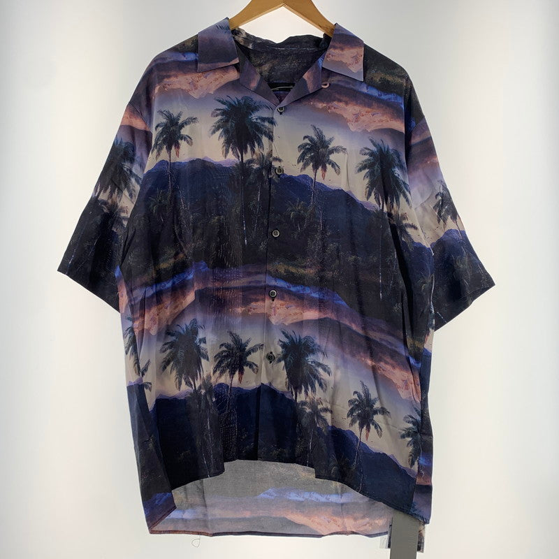 【中古品】【メンズ】 LAD MUSICIAN ラッドミュージシャン PALMTREE S/S OPENCOLLAR SHIRT 2123-127 パームツリー オープンカラー シャツ 半袖 トップス レーヨンシャツ 140-260531-ko-23-tei サイズ：46 カラー：総柄 万代Net店