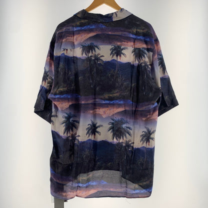 【中古品】【メンズ】 LAD MUSICIAN ラッドミュージシャン PALMTREE S/S OPENCOLLAR SHIRT 2123-127 パームツリー オープンカラー シャツ 半袖 トップス レーヨンシャツ 140-260531-ko-23-tei サイズ：46 カラー：総柄 万代Net店