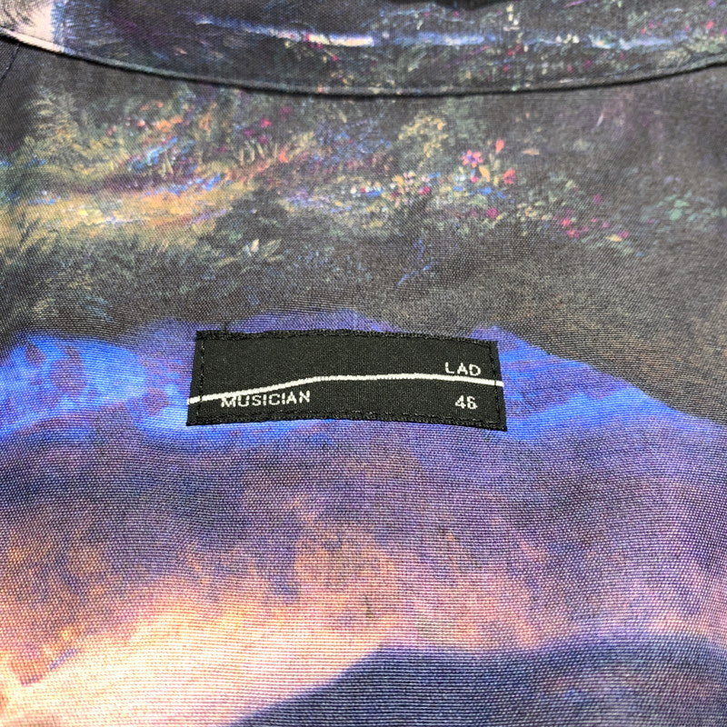 【中古品】【メンズ】 LAD MUSICIAN ラッドミュージシャン PALMTREE S/S OPENCOLLAR SHIRT 2123-127 パームツリー オープンカラー シャツ 半袖 トップス レーヨンシャツ 140-260531-ko-23-tei サイズ：46 カラー：総柄 万代Net店