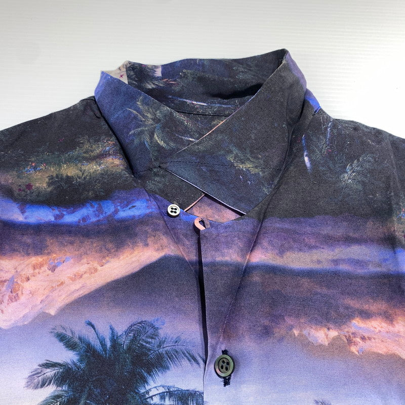 【中古品】【メンズ】 LAD MUSICIAN ラッドミュージシャン PALMTREE S/S OPENCOLLAR SHIRT 2123-127 パームツリー オープンカラー シャツ 半袖 トップス レーヨンシャツ 140-260531-ko-23-tei サイズ：46 カラー：総柄 万代Net店