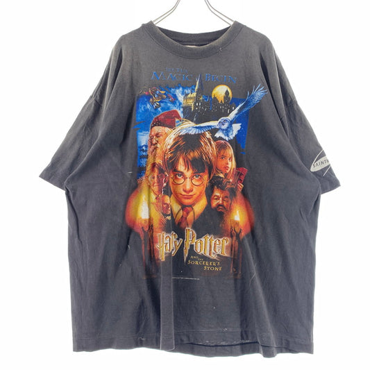 【中古品】【メンズ】 SAINT Mxxxxxx セント マイケル × HARRY POTTER ハリーポッター 別注 コラボ HP S/S TEE SORCERER'S STONE SM-HR1-0000-C44 ハリーポッター ショートスリーブ Tシャツ 半袖 トップス 142-260531-ko-17-tei サイズ：XXL カラー：ブラック 万代Net店