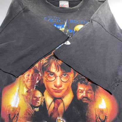 【中古品】【メンズ】 SAINT Mxxxxxx セント マイケル × HARRY POTTER ハリーポッター 別注 コラボ HP S/S TEE SORCERER'S STONE SM-HR1-0000-C44 ハリーポッター ショートスリーブ Tシャツ 半袖 トップス 142-260531-ko-17-tei サイズ：XXL カラー：ブラック 万代Net店