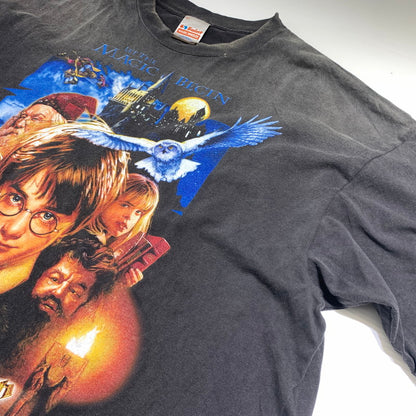 【中古品】【メンズ】 SAINT Mxxxxxx セント マイケル × HARRY POTTER ハリーポッター 別注 コラボ HP S/S TEE SORCERER'S STONE SM-HR1-0000-C44 ハリーポッター ショートスリーブ Tシャツ 半袖 トップス 142-260531-ko-17-tei サイズ：XXL カラー：ブラック 万代Net店