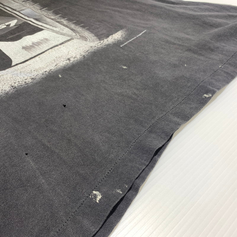 【中古品】【メンズ】 SAINT Mxxxxxx セント マイケル × WILD SPEED ワイルドスピード 別注 コラボ FF-SS TEE FAST&FURIOUS7 SM-HR1-0000-C74 ショートスリーブ Tシャツ 半袖 トップス ヴィンテージ加工 142-260531-ko-16-tei サイズ：XXL カラー：ブラック 万代Net店