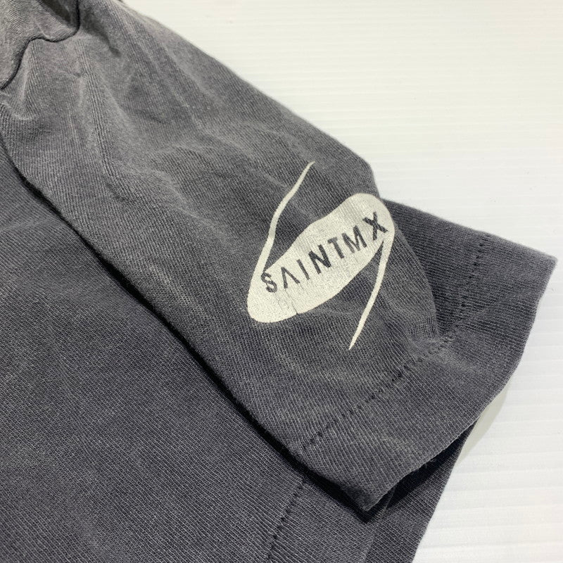 【中古品】【メンズ】 SAINT Mxxxxxx セント マイケル × WILD SPEED ワイルドスピード 別注 コラボ FF-SS TEE FAST&FURIOUS7 SM-HR1-0000-C74 ショートスリーブ Tシャツ 半袖 トップス ヴィンテージ加工 142-260531-ko-16-tei サイズ：XXL カラー：ブラック 万代Net店