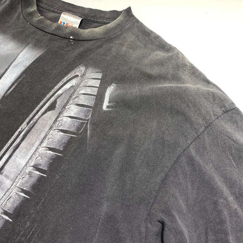 【中古品】【メンズ】 SAINT Mxxxxxx セント マイケル × WILD SPEED ワイルドスピード 別注 コラボ FF-SS TEE FAST&FURIOUS7 SM-HR1-0000-C74 ショートスリーブ Tシャツ 半袖 トップス ヴィンテージ加工 142-260531-ko-16-tei サイズ：XXL カラー：ブラック 万代Net店