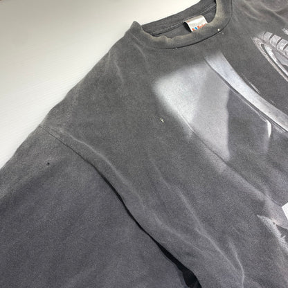【中古品】【メンズ】 SAINT Mxxxxxx セント マイケル × WILD SPEED ワイルドスピード 別注 コラボ FF-SS TEE FAST&FURIOUS7 SM-HR1-0000-C74 ショートスリーブ Tシャツ 半袖 トップス ヴィンテージ加工 142-260531-ko-16-tei サイズ：XXL カラー：ブラック 万代Net店