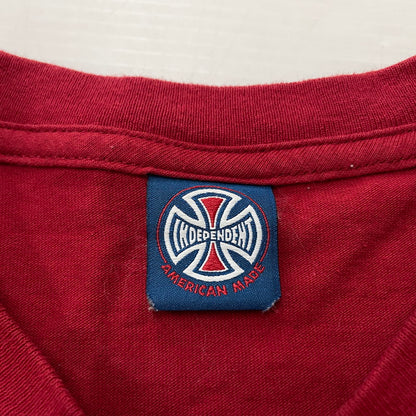 【中古品】【メンズ】 INDEPENDENT インディペンデント AMERICAN MADE LOGO S/S TEE アメリカン メイド ロゴ ショートスリーブ Tシャツ 半袖 トップス 145-260531-yo-10-tei サイズ：不明 カラー：レッド 万代Net店