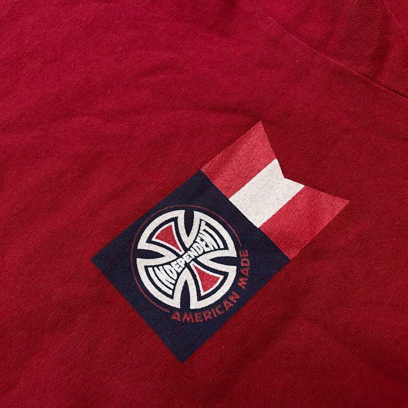 【中古品】【メンズ】 INDEPENDENT インディペンデント AMERICAN MADE LOGO S/S TEE アメリカン メイド ロゴ ショートスリーブ Tシャツ 半袖 トップス 145-260531-yo-10-tei サイズ：不明 カラー：レッド 万代Net店