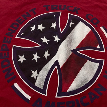 【中古品】【メンズ】 INDEPENDENT インディペンデント AMERICAN MADE LOGO S/S TEE アメリカン メイド ロゴ ショートスリーブ Tシャツ 半袖 トップス 145-260531-yo-10-tei サイズ：不明 カラー：レッド 万代Net店