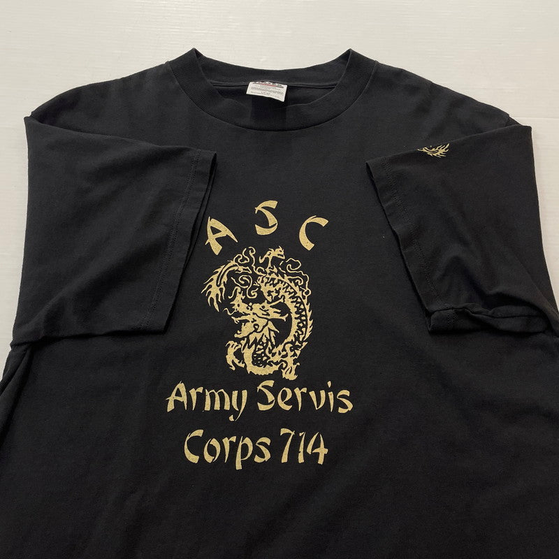 【中古品】【メンズ】 TULTEX タルテックス 90's ASC LOGO S/S TEE 90年代 ロゴ ショート スリーブ Tシャツ 半袖 トップス 145-260801-sa-09-tei サイズ：L カラー：ブラック 万代Net店