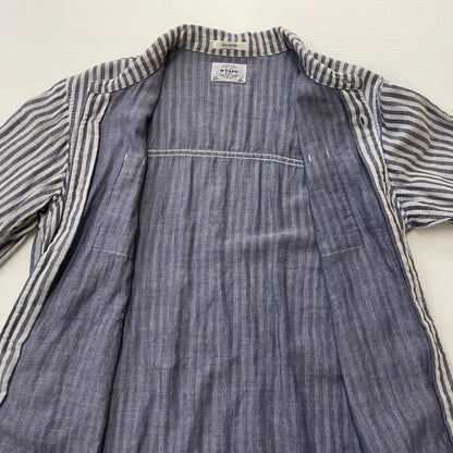 【中古品】【メンズ】 WTAPS ダブルタップス STRIPE S/S SHIRT 121SPDT-SHM02 ストライプ ショートスリーブ 半袖 トップス 142-260618-sa-15-tei サイズ：S カラー：ブルー 万代Net店