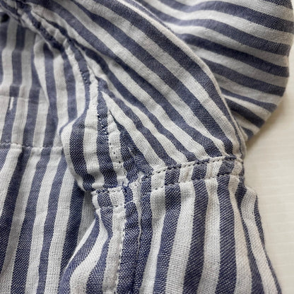 【中古品】【メンズ】 WTAPS ダブルタップス STRIPE S/S SHIRT 121SPDT-SHM02 ストライプ ショートスリーブ 半袖 トップス 142-260618-sa-15-tei サイズ：S カラー：ブルー 万代Net店