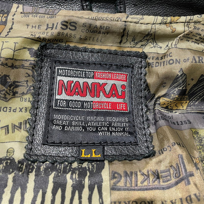 【中古品】【メンズ】 NANKAI ナンカイ SINGLE RIDERS JACKET シングル ライダース ジャケット 145-260617-sa-14-tei サイズ：LL カラー：ブラック 万代Net店