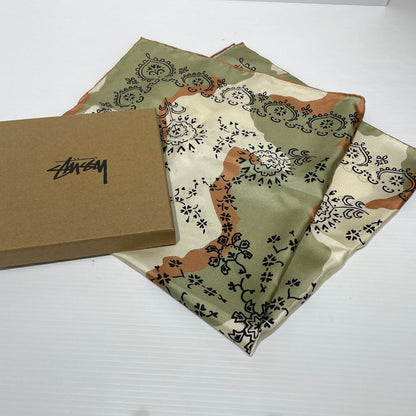 【中古品】【メンズ】 STUSSY ステューシー SILK BANDANA 138965 シルク バンダナ アクセサリー スカーフ 187-260715-ko-05-tei サイズ：OS カラー：CAMO 万代Net店