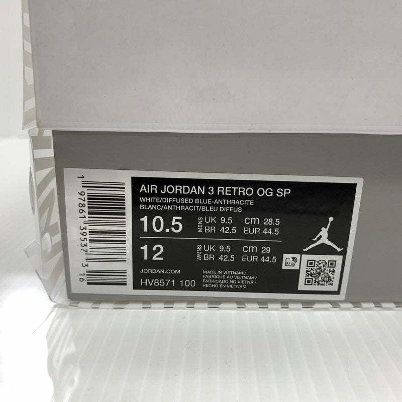 【中古品】【メンズ】 NIKE ナイキ × A Ma Maniere アママニエール 別注 コラボ AIR JORDAN 3 RETRO OG SP FOR THE LOVE HV8571-100 エアジョーダン3 レトロ スニーカー 靴 シューズ 160-260624-ko-05-tei サイズ：28.5cm カラー：ホワイト 万代Net店