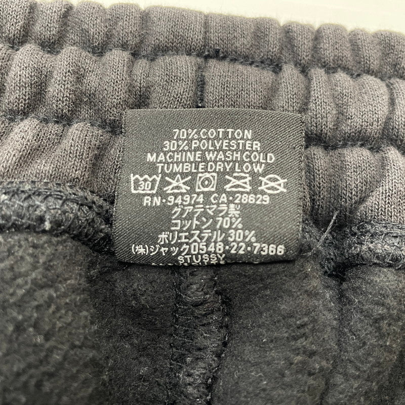 【中古品】【メンズ】 STUSSY ステューシー STOCK LOGO PANTS 116627 ストック ロゴ パンツ ボトムス スウェット イージーパンツ 153-260603-ss-09-tei サイズ：S カラー：ブラック 万代Net店