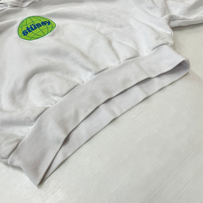 【中古品】【メンズ】 STUSSY ステューシー LOGO HOODIE ロゴ フーディー トップス プルオーバーパーカー 142-260603-ss-06-tei サイズ：6 カラー：ホワイト 万代Net店