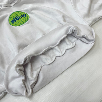 【中古品】【メンズ】 STUSSY ステューシー LOGO HOODIE ロゴ フーディー トップス プルオーバーパーカー 142-260603-ss-06-tei サイズ：6 カラー：ホワイト 万代Net店