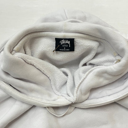 【中古品】【メンズ】 STUSSY ステューシー LOGO HOODIE ロゴ フーディー トップス プルオーバーパーカー 142-260603-ss-06-tei サイズ：6 カラー：ホワイト 万代Net店