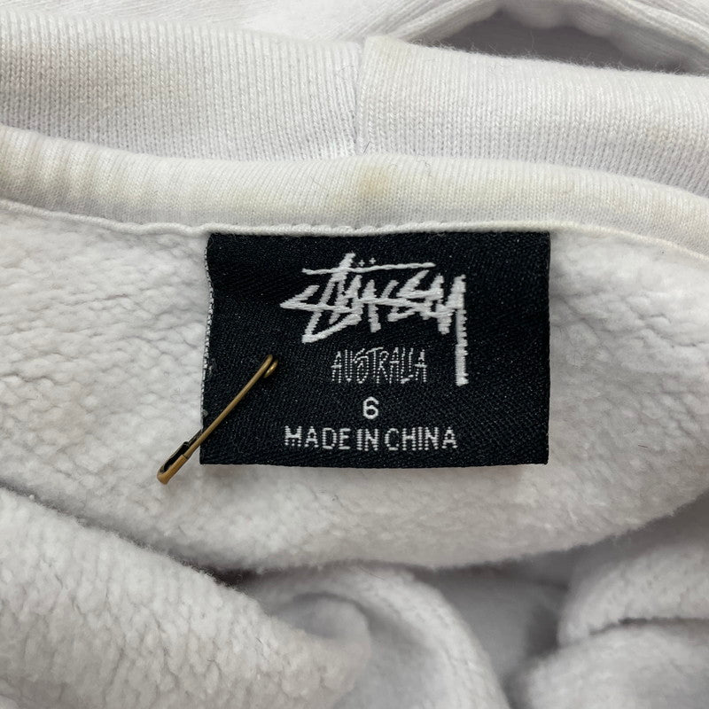 【中古品】【メンズ】 STUSSY ステューシー LOGO HOODIE ロゴ フーディー トップス プルオーバーパーカー 142-260603-ss-06-tei サイズ：6 カラー：ホワイト 万代Net店