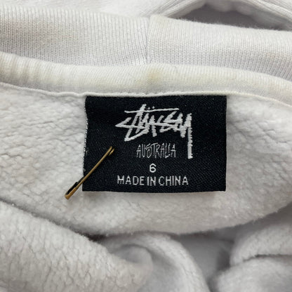 【中古品】【メンズ】 STUSSY ステューシー LOGO HOODIE ロゴ フーディー トップス プルオーバーパーカー 142-260603-ss-06-tei サイズ：6 カラー：ホワイト 万代Net店