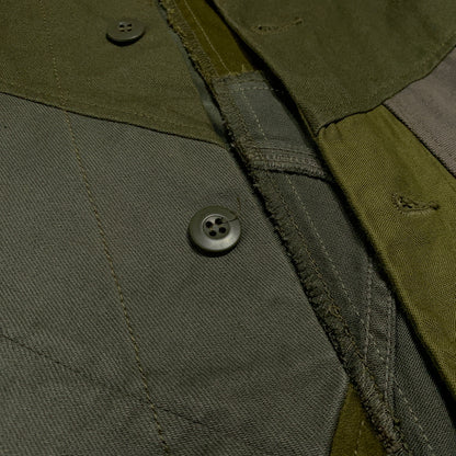 【中古品】【メンズ】 Johnbull ジョンブル PATCHWORK JACKET X2021 パッチワークジャケット ライトアウター リメイク 140-260720-ko-19-tei サイズ：F カラー：カーキ 万代Net店