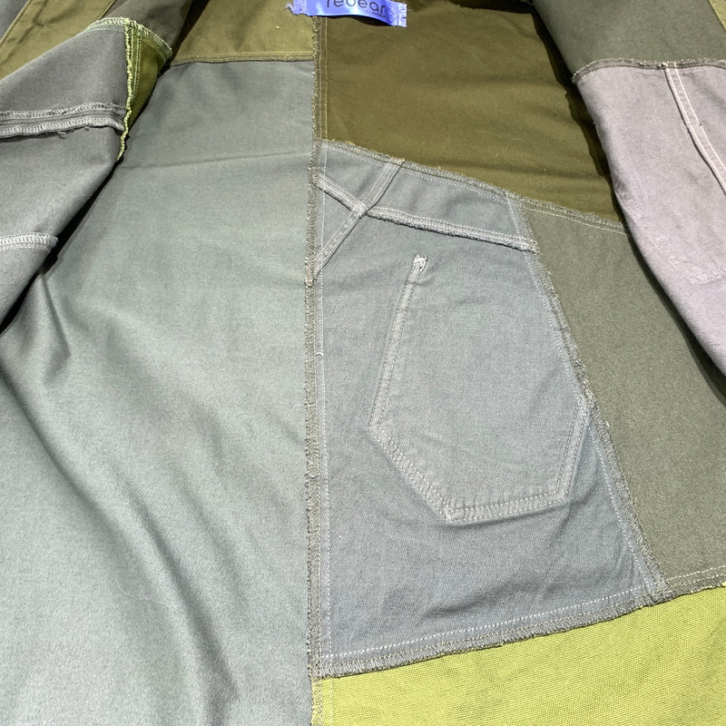 【中古品】【メンズ】 Johnbull ジョンブル PATCHWORK JACKET X2021 パッチワークジャケット ライトアウター リメイク 140-260720-ko-19-tei サイズ：F カラー：カーキ 万代Net店
