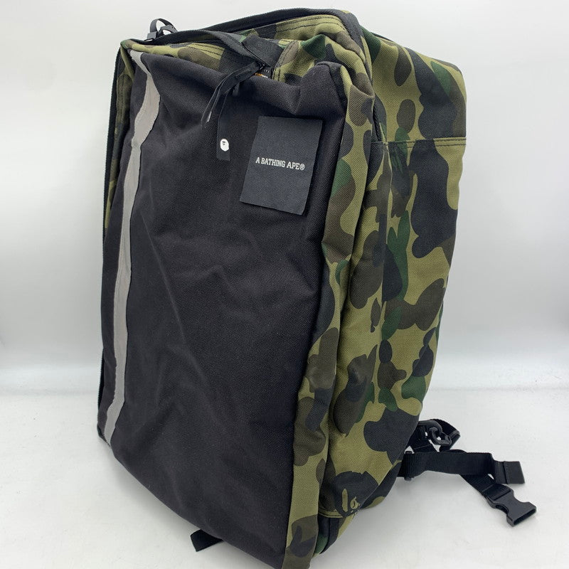 【中古品】【メンズ】 A BATHING APE アベイシングエイプ CAMO BAGPACK カモバッグパック カバン リュックサック デイパック 188-260606-ko-15-tei カラー：カモ 万代Net店