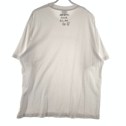 【中古品】【メンズ】 A BATHING APE アベイシングエイプ HAND DRAWN LOGO TEE 001TEK801334M ハンドドローイング ロゴ Tシャツ 半袖 トップス 142-260615-yo-01-tei サイズ：XL カラー：ホワイト 万代Net店