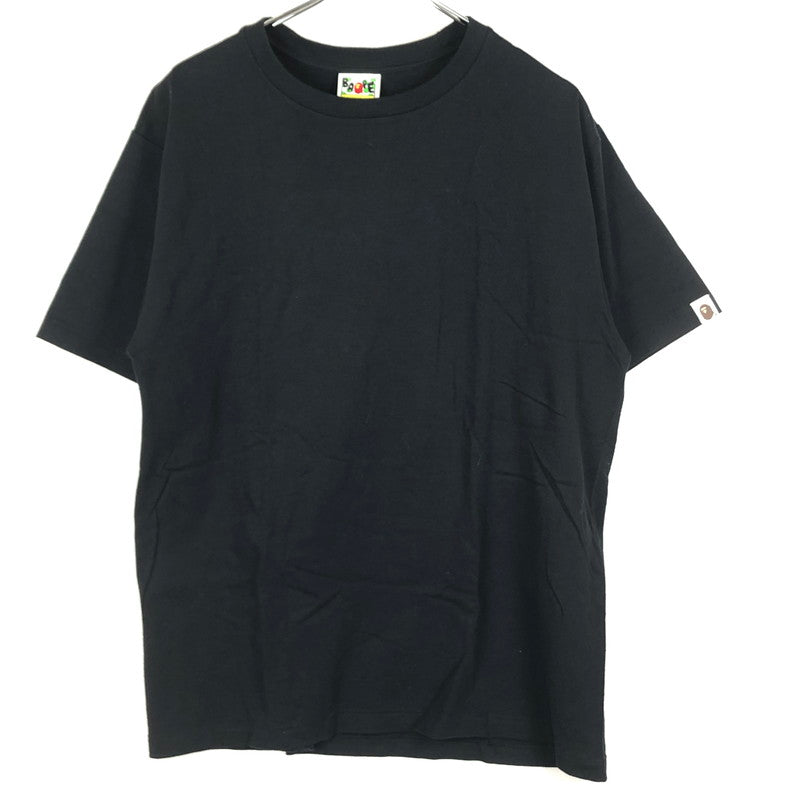【中古品】【メンズ】 A BATHING APE ア ベイシング エイプ BLACK TEE ブラック Tシャツ 半袖 トップス 142-260702-sa-11-tei サイズ：L カラー：ブラック 万代Net店