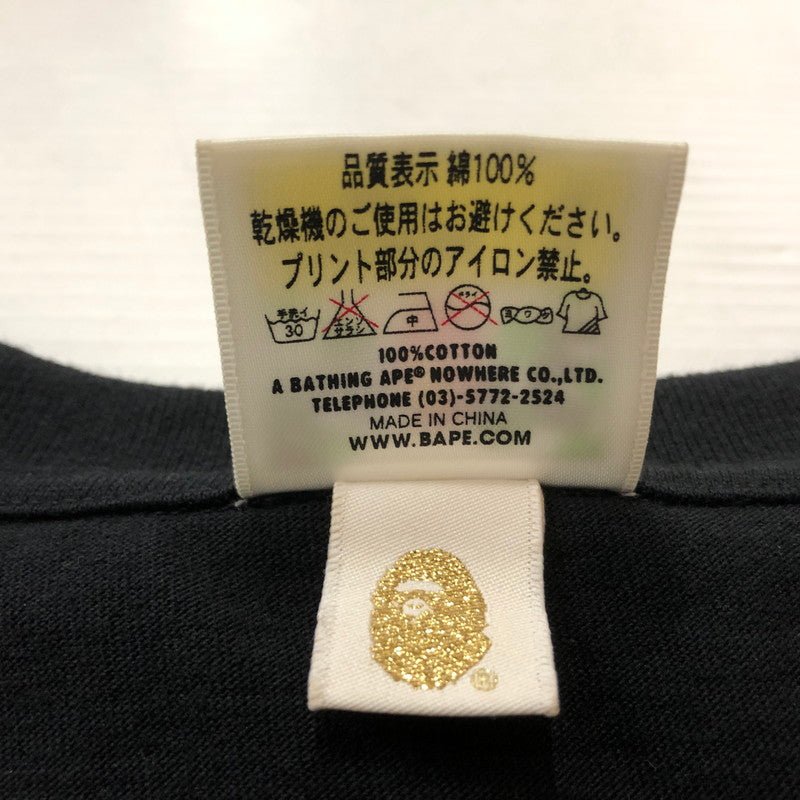 【中古品】【メンズ】 A BATHING APE ア ベイシング エイプ BLACK TEE ブラック Tシャツ 半袖 トップス 142-260702-sa-11-tei サイズ：L カラー：ブラック 万代Net店